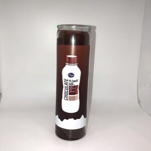 Kroger Chocolate Milk Scented Candle 8" Tall Single Wick Glass